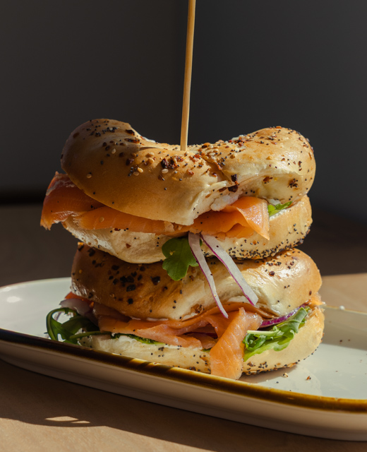Bagel Stack at Brew Cafe and Bistro